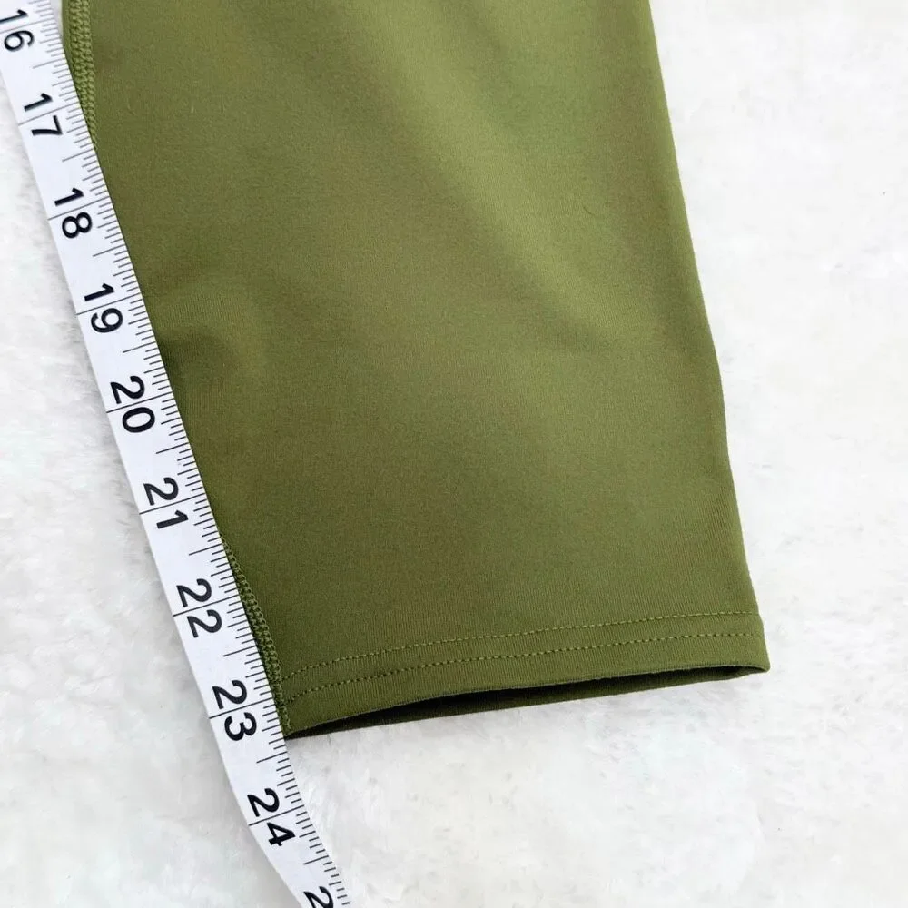 Yitty Major Label Shaping High Waist Leggings Spellout Thigh in Bossy Mossy Gree